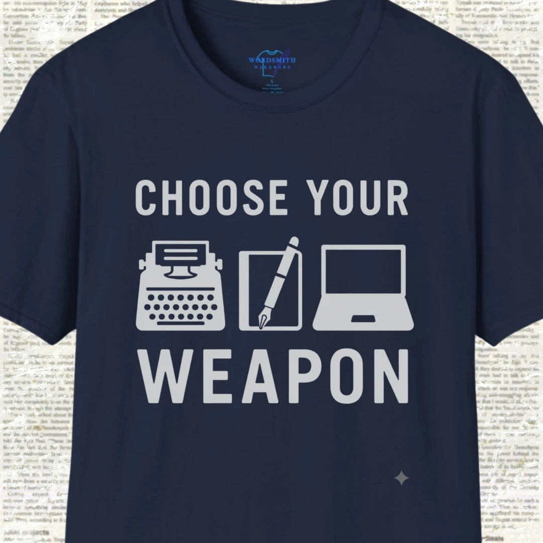 Choose Your Weapon – Writer Shirt - Navy