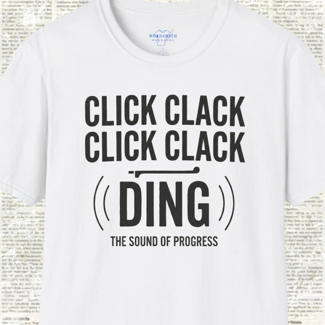 Click Clack Click Clack Ding Shirt  - White
