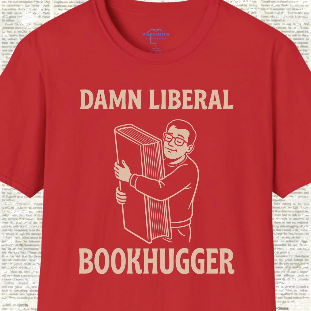 Damn Liberal Bookhugger T-Shirt - Red
