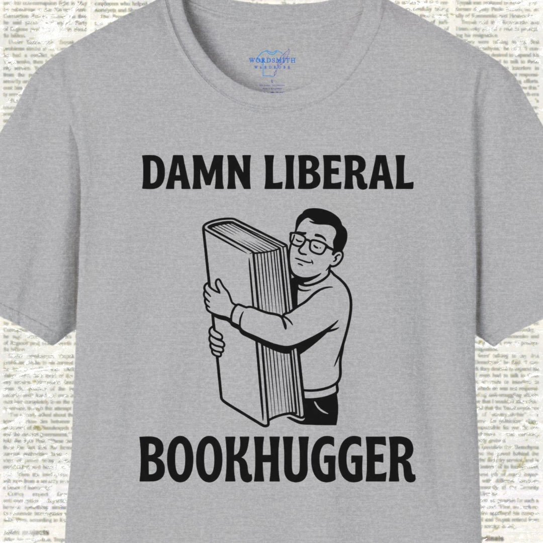 Damn Liberal Bookhugger T-Shirt - Sport Grey