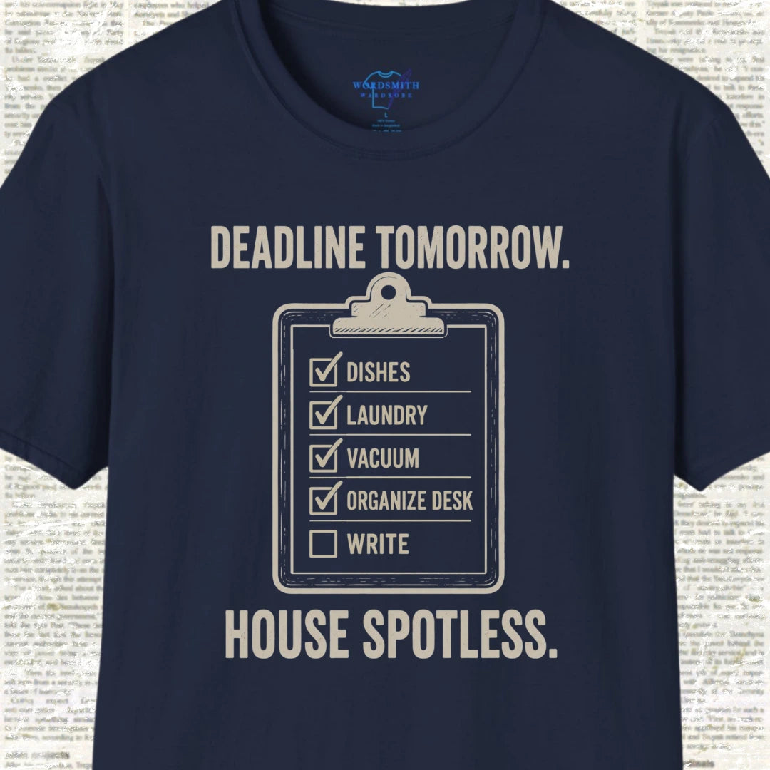 Deadline Tomorrow House Spotless T-Shirt - Navy