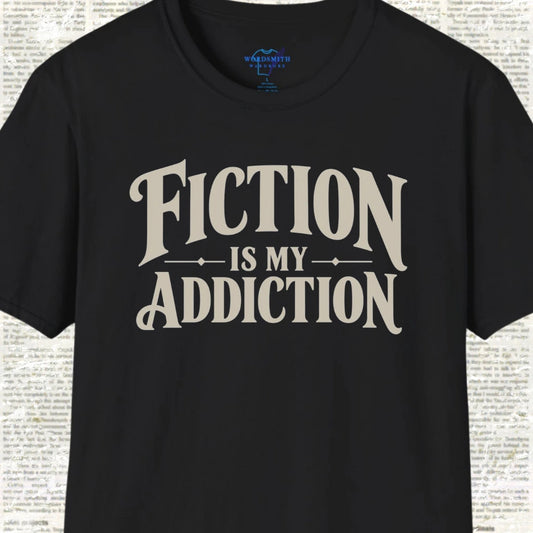 Fiction Is My Addiction T-Shirt - Black