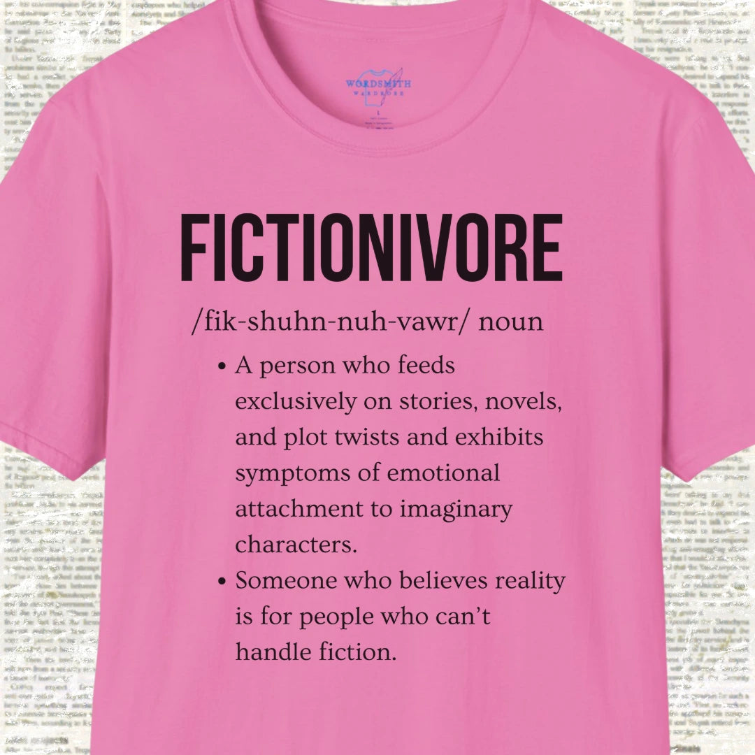 Fictionivore Definition Shirt - Azalea