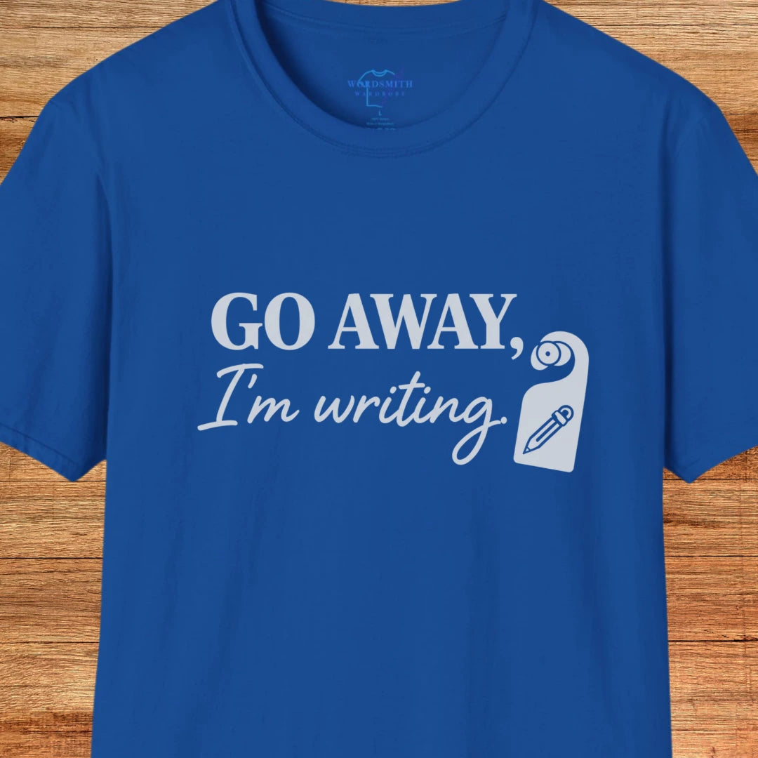 Go Away, I’m Writing Shirt - Royal
