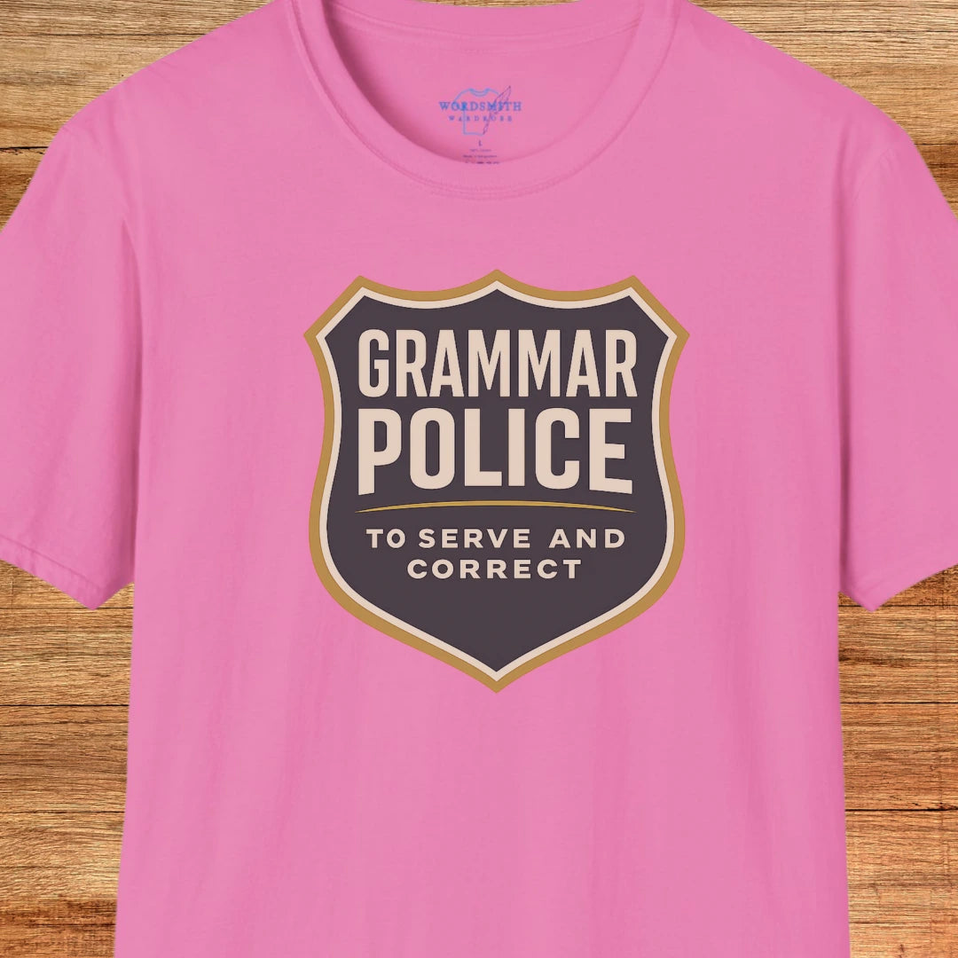 Grammar Police Shirt - Azalea