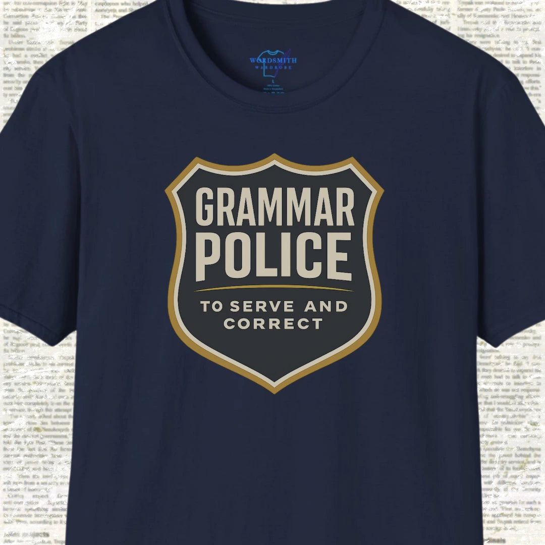 Grammar Police Shirt - Navy