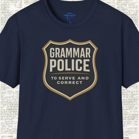 Grammar Police Shirt - Navy