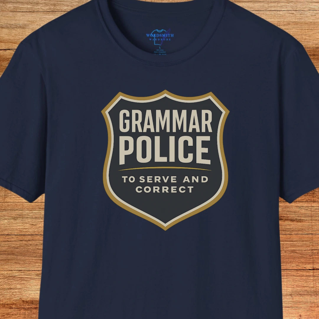 Grammar Police Shirt - Navy