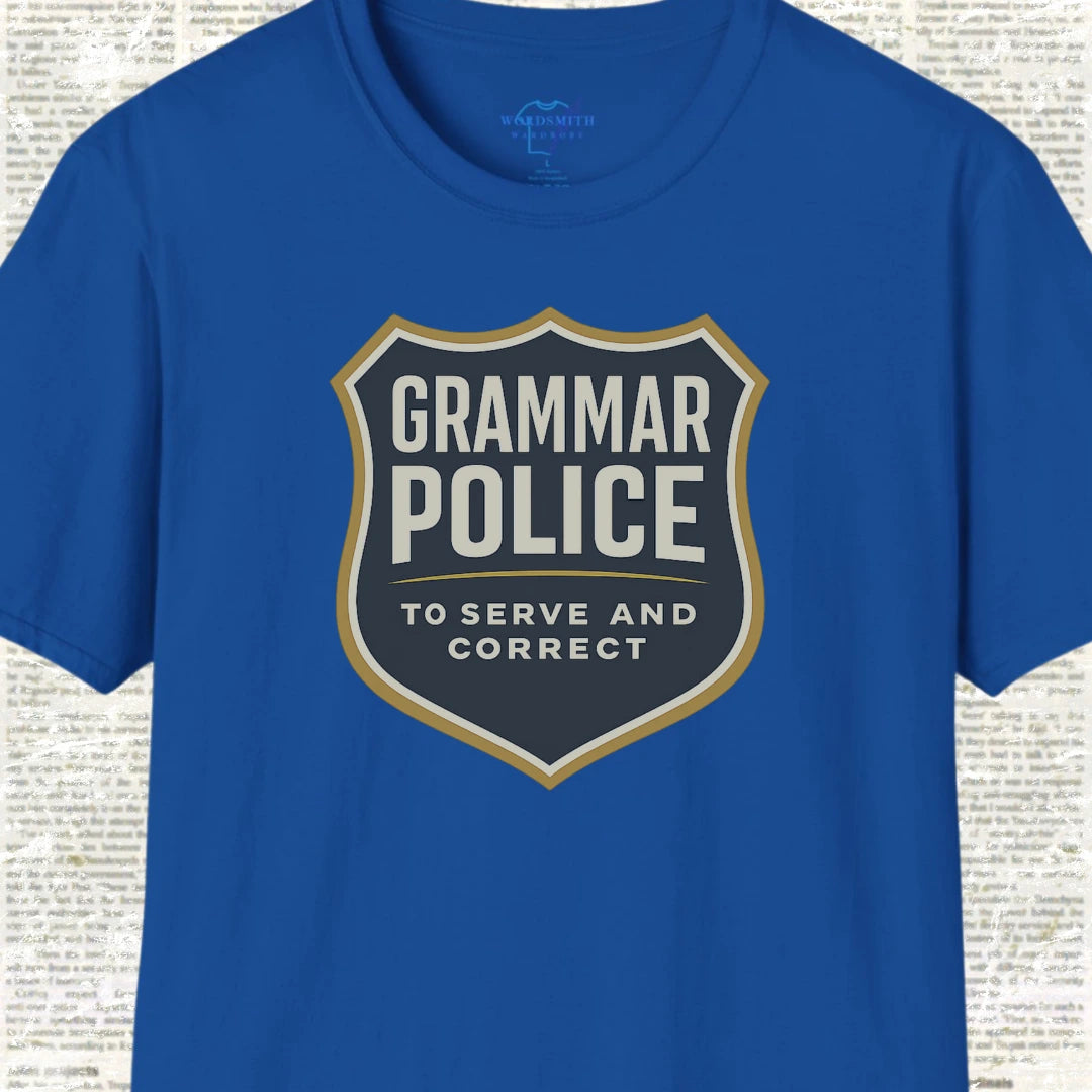 Grammar Police Shirt - Royal
