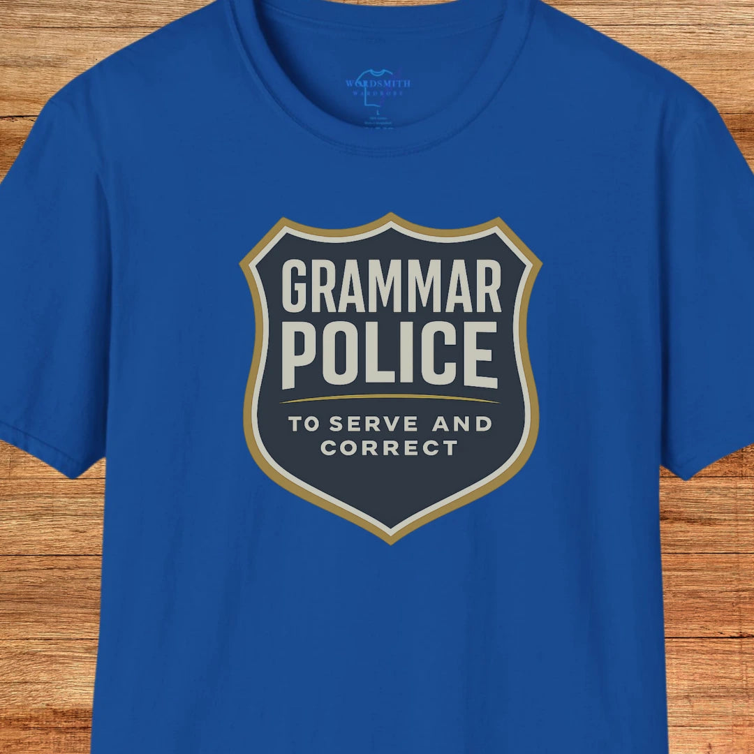Grammar Police Shirt - Royal