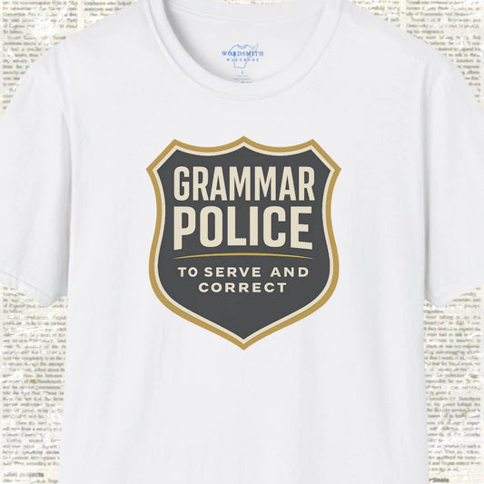 Grammar Police Shirt - White