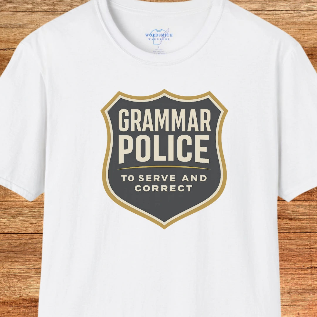 Grammar Police Shirt - White