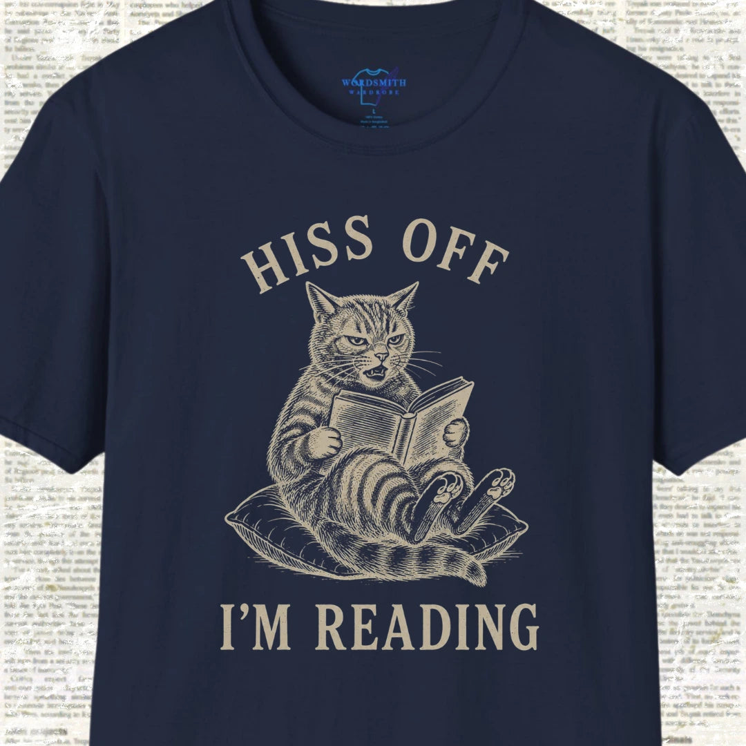 Hiss Off I’m Reading T-Shirt - Navy
