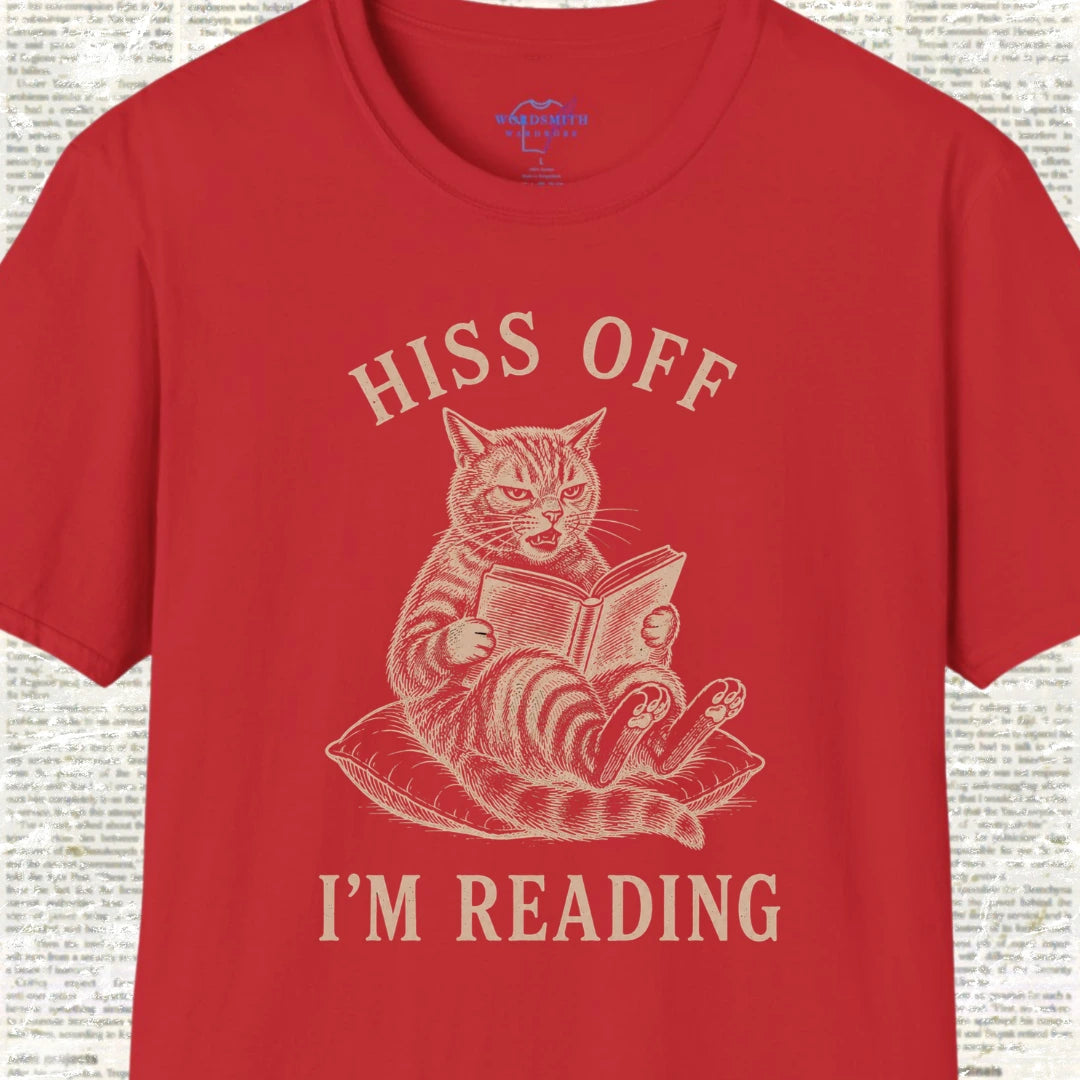 Hiss Off I’m Reading T-Shirt - Red