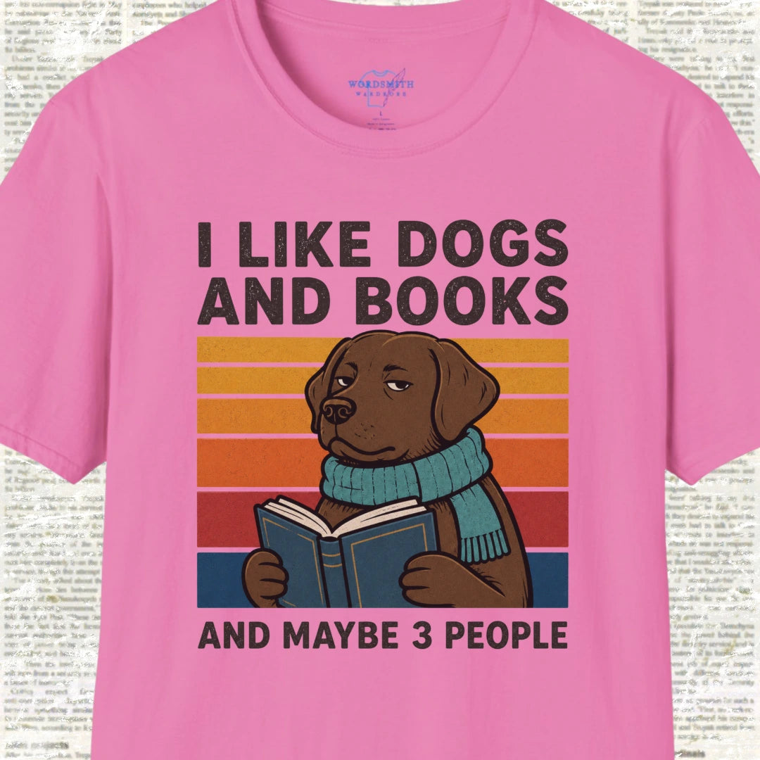 I Like Dogs and Books Shirt - Azalea