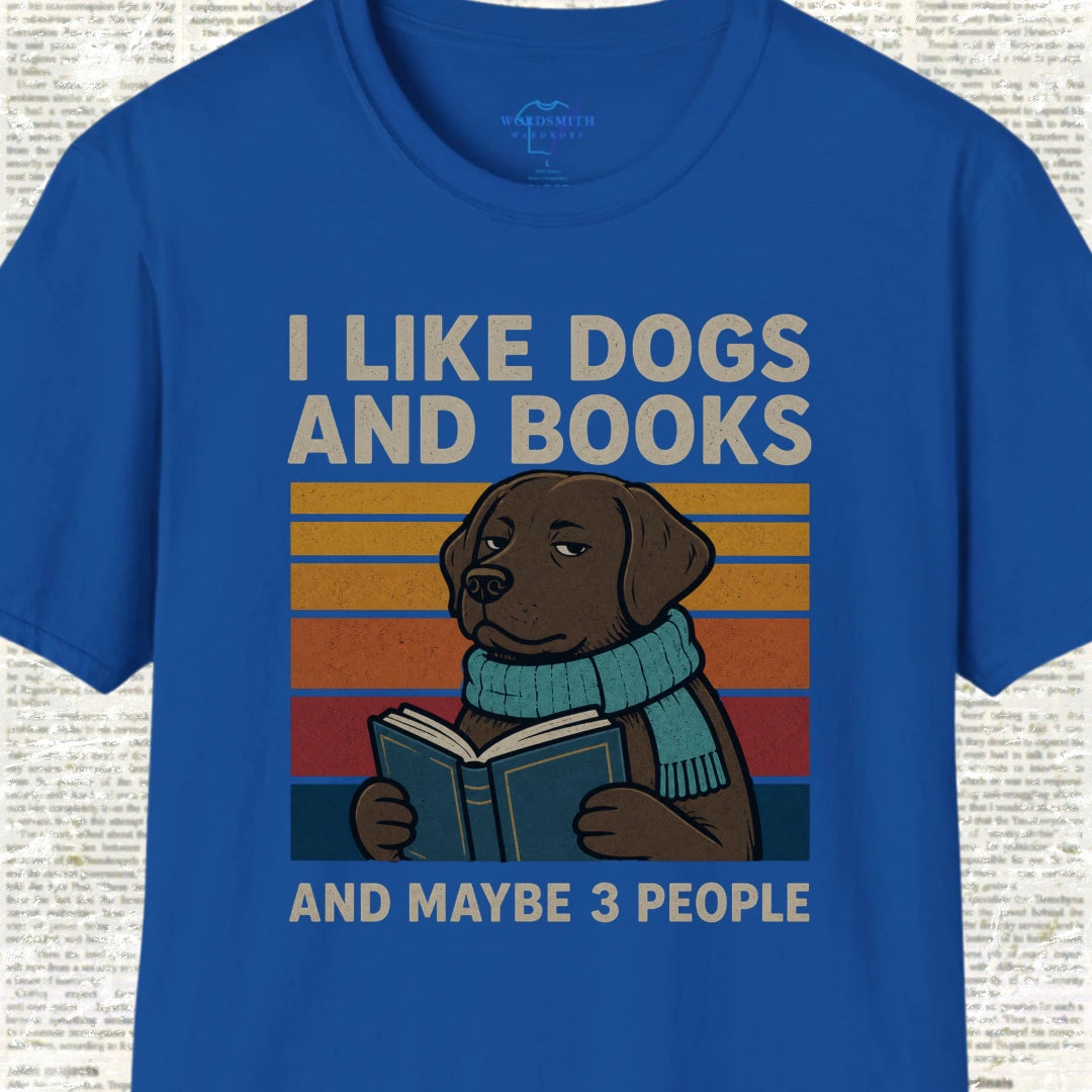 I Like Dogs and Books Shirt - Royal