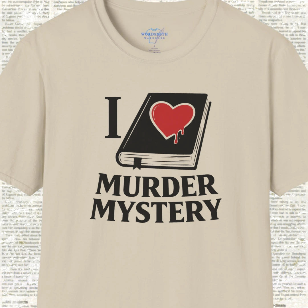 I Love Murder Mystery Shirt - Sand