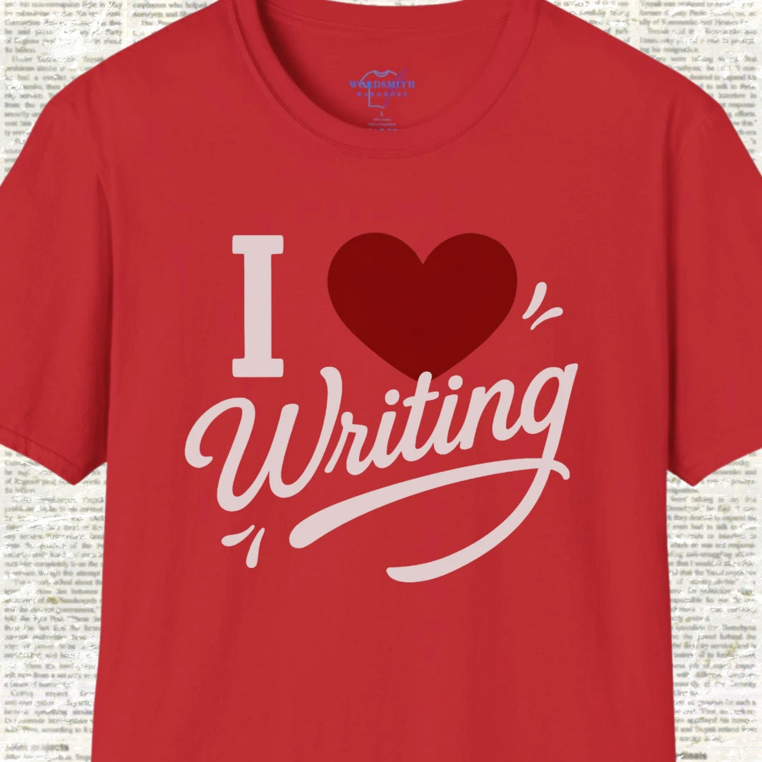 I Love Writing Shirt - Red