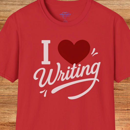 I Love Writing Shirt - Red