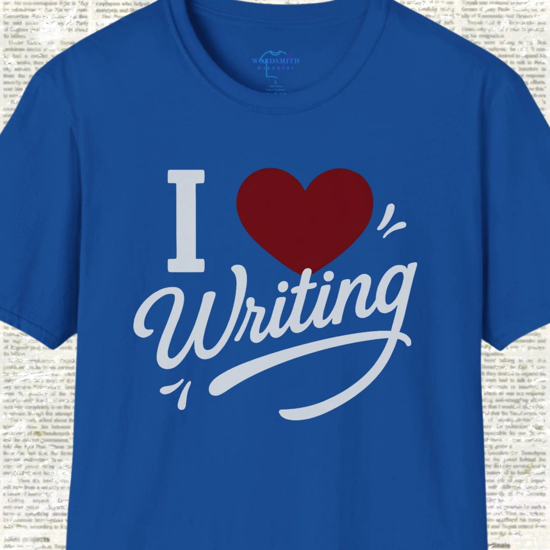 I Love Writing Shirt - Royal
