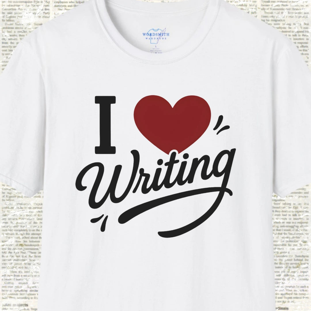 I Love Writing Shirt - White