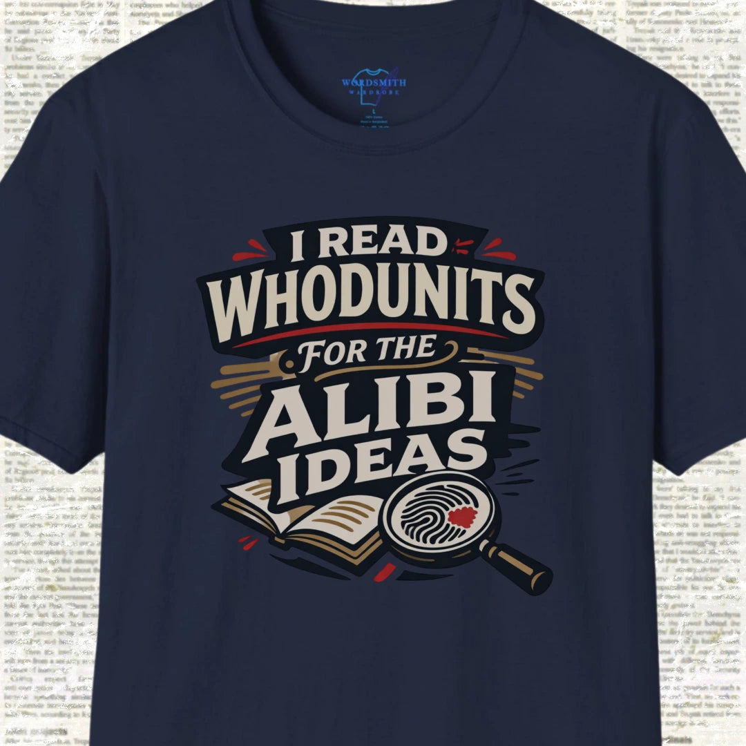I Read Whodunits for the Alibi Ideas Shirt - Navy