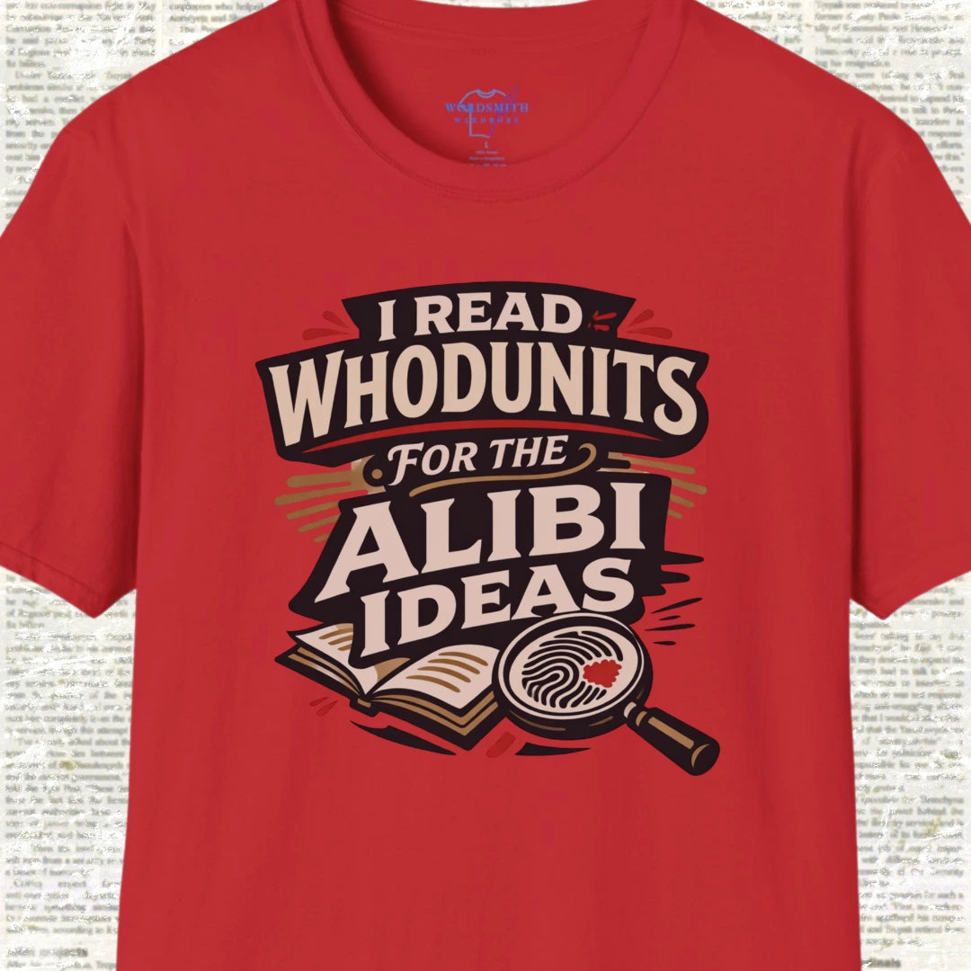 I Read Whodunits for the Alibi Ideas Shirt - Red