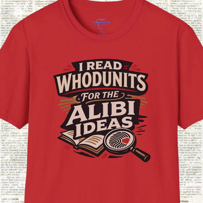 I Read Whodunits for the Alibi Ideas Shirt - Red