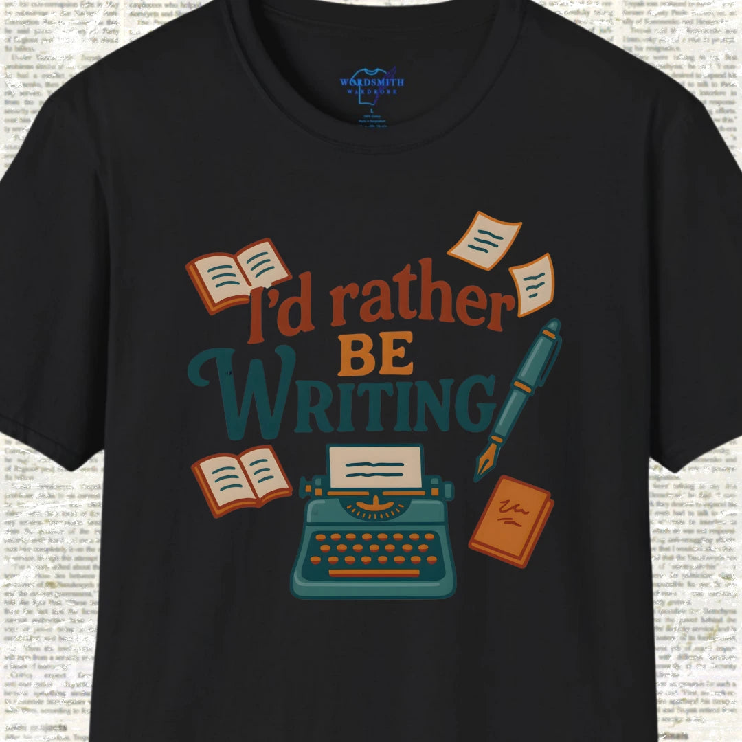 I’d Rather Be Writing Shirt - Black
