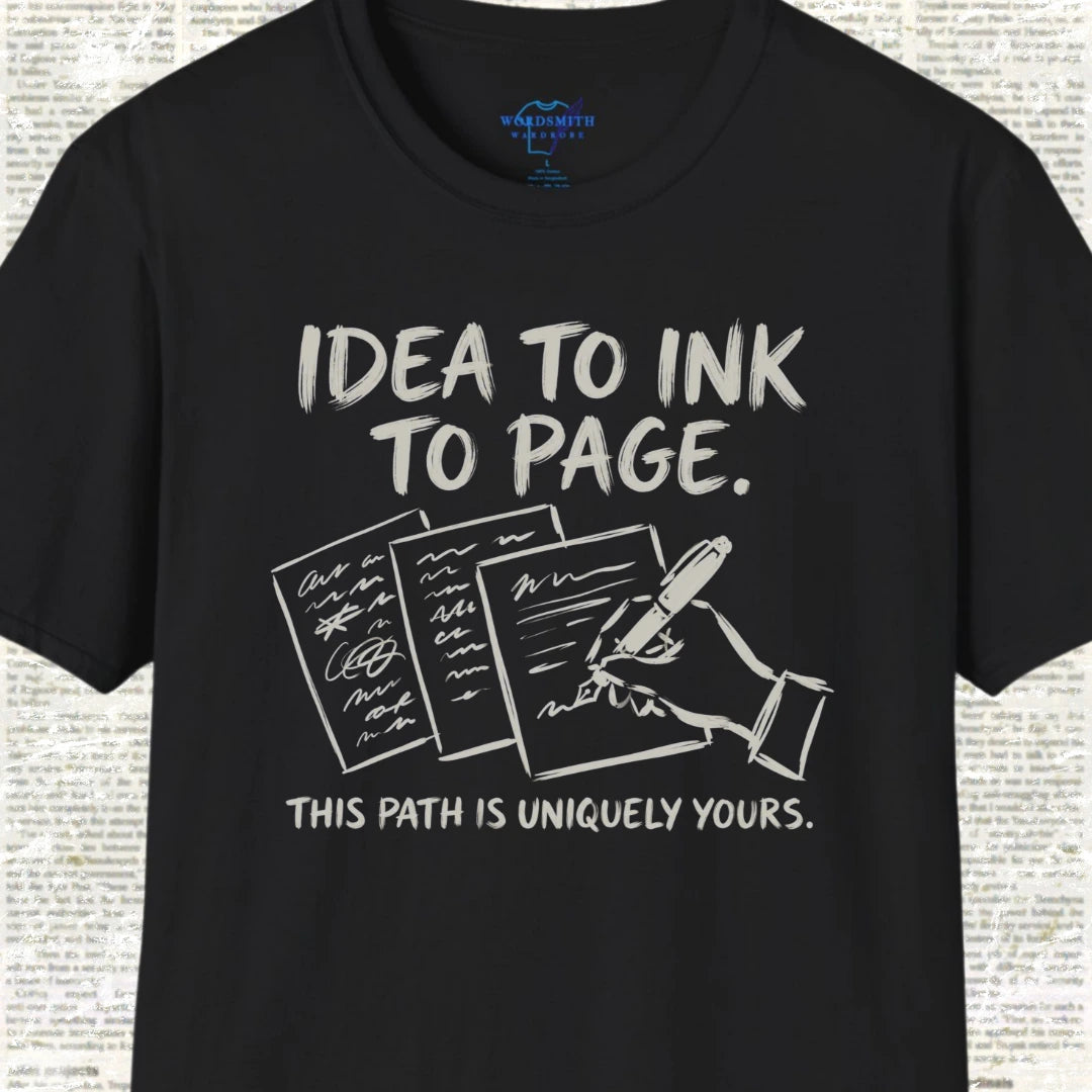 Idea to Ink to Page T-Shirt - Black