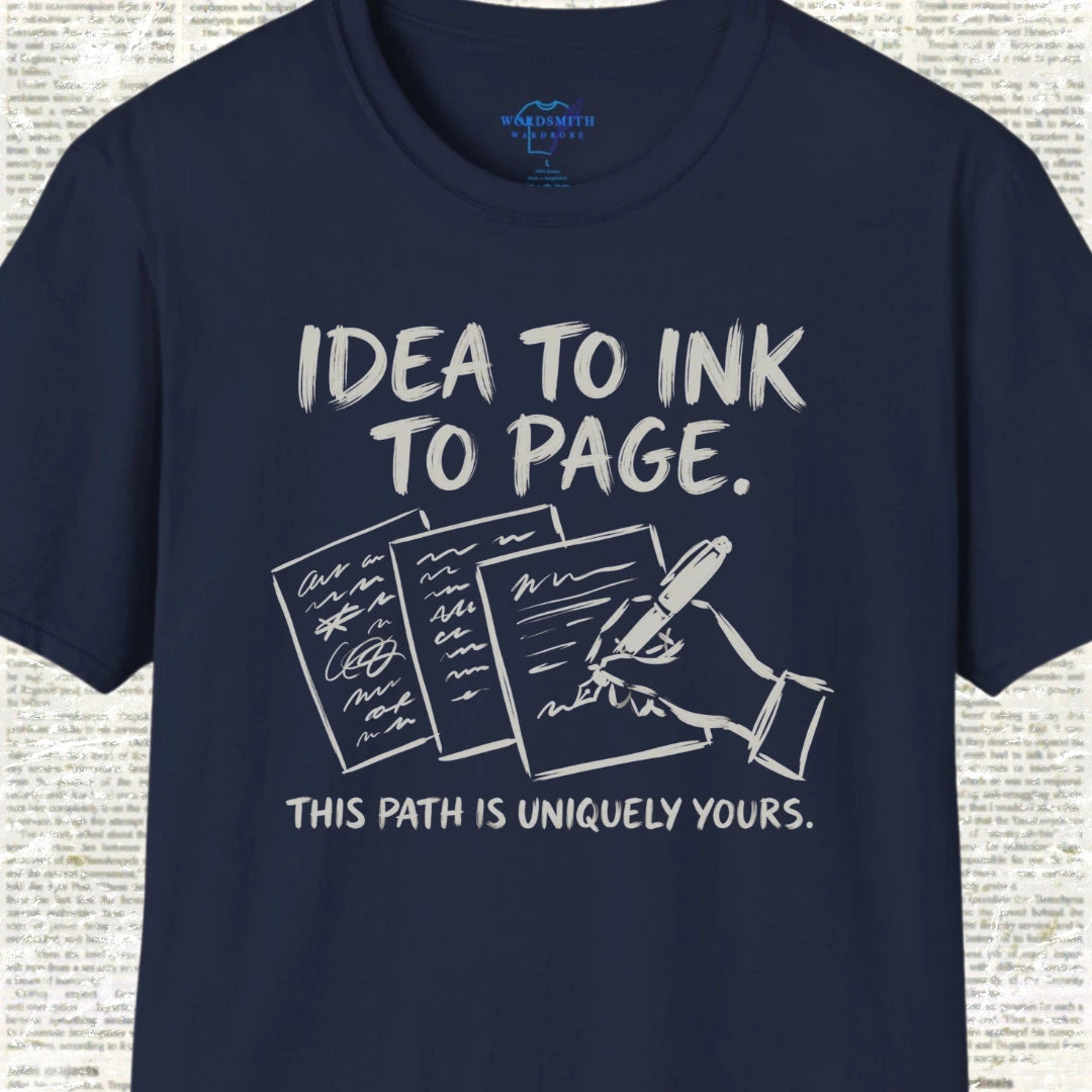 Idea to Ink to Page T-Shirt - Navy
