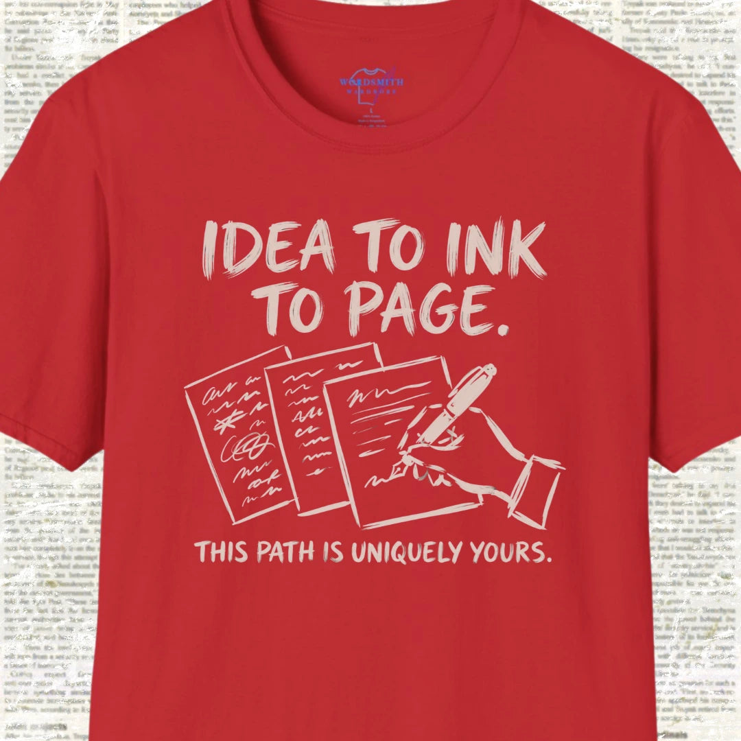 Idea to Ink to Page T-Shirt - Red