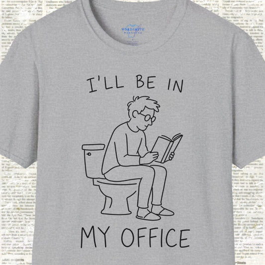 I’ll Be in My Office – Book Lover T-Shirt - Sport Grey
