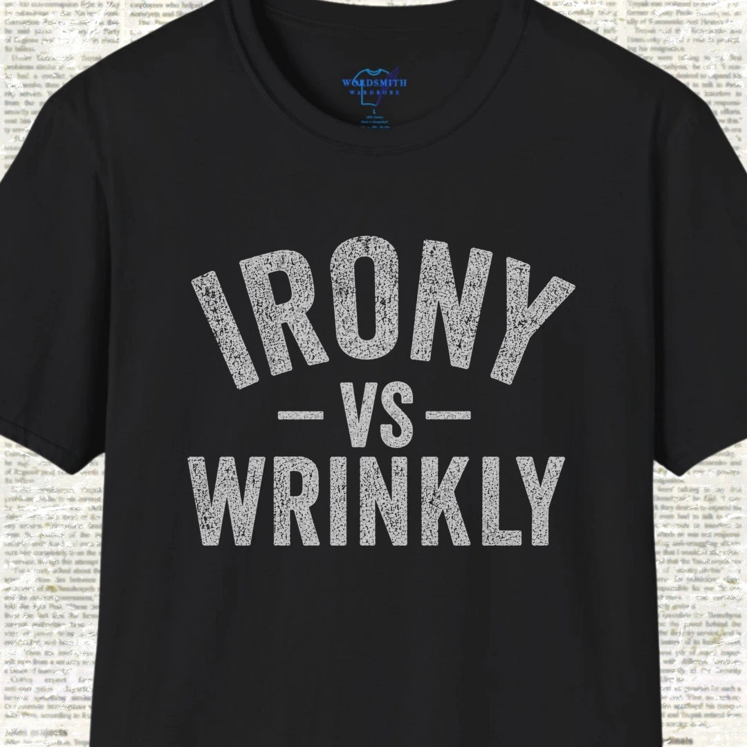 Irony vs Wrinkly – T-Shirt - Black