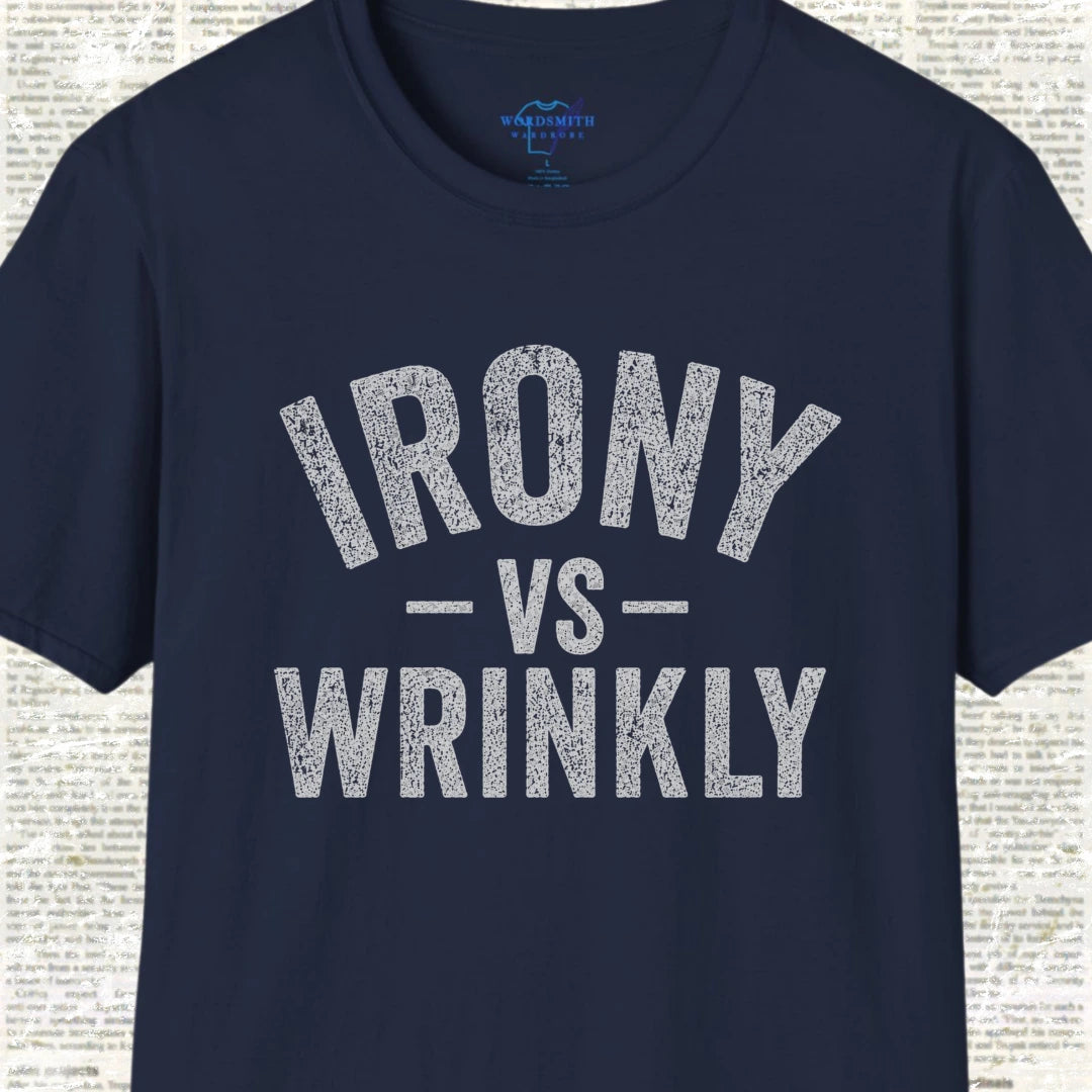 Irony vs Wrinkly – T-Shirt - Navy