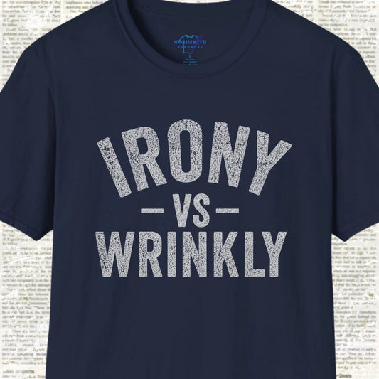 Irony vs Wrinkly – T-Shirt - Navy