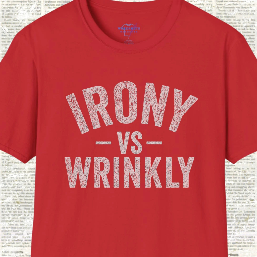 Irony vs Wrinkly – T-Shirt - Red