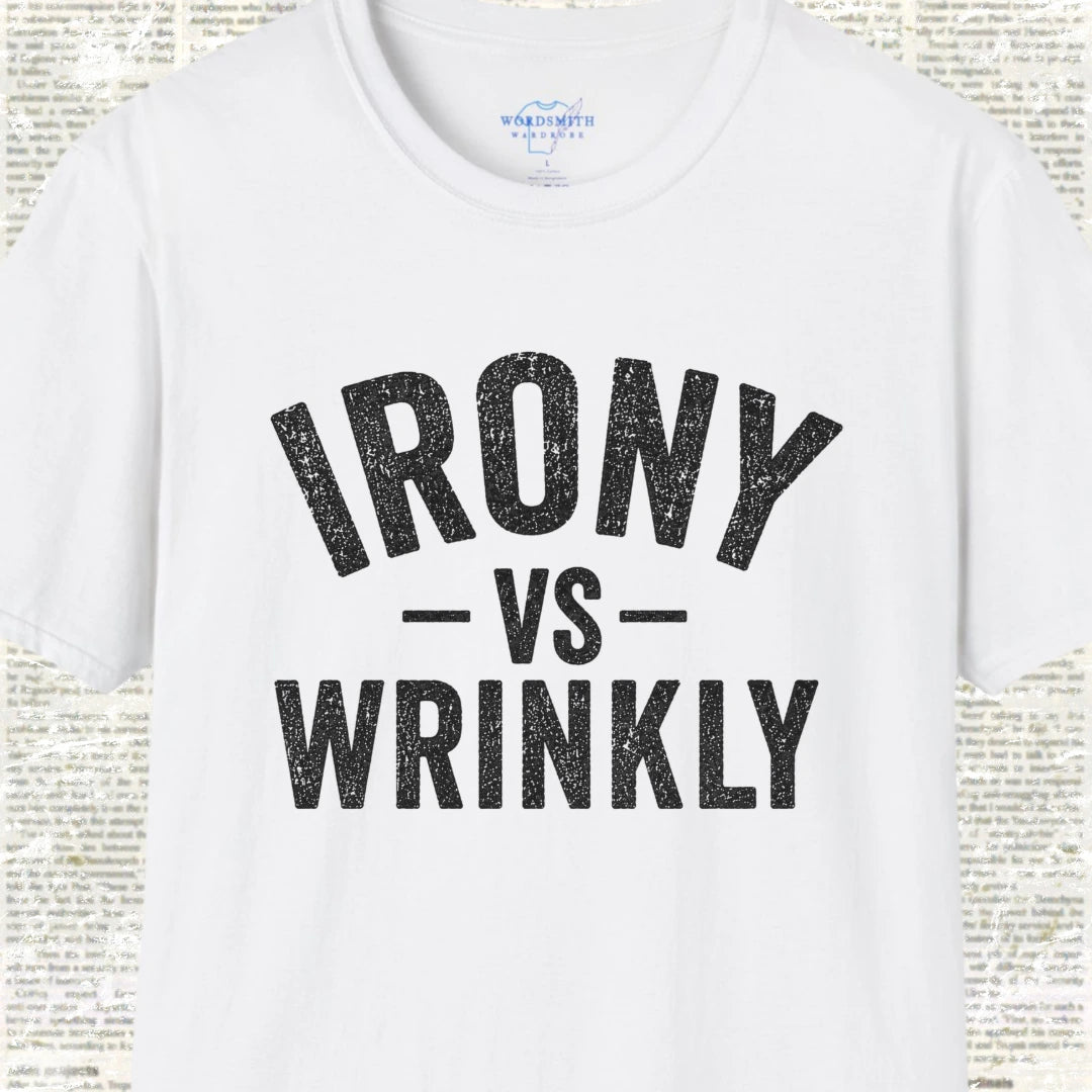 Irony vs Wrinkly – T-Shirt - White