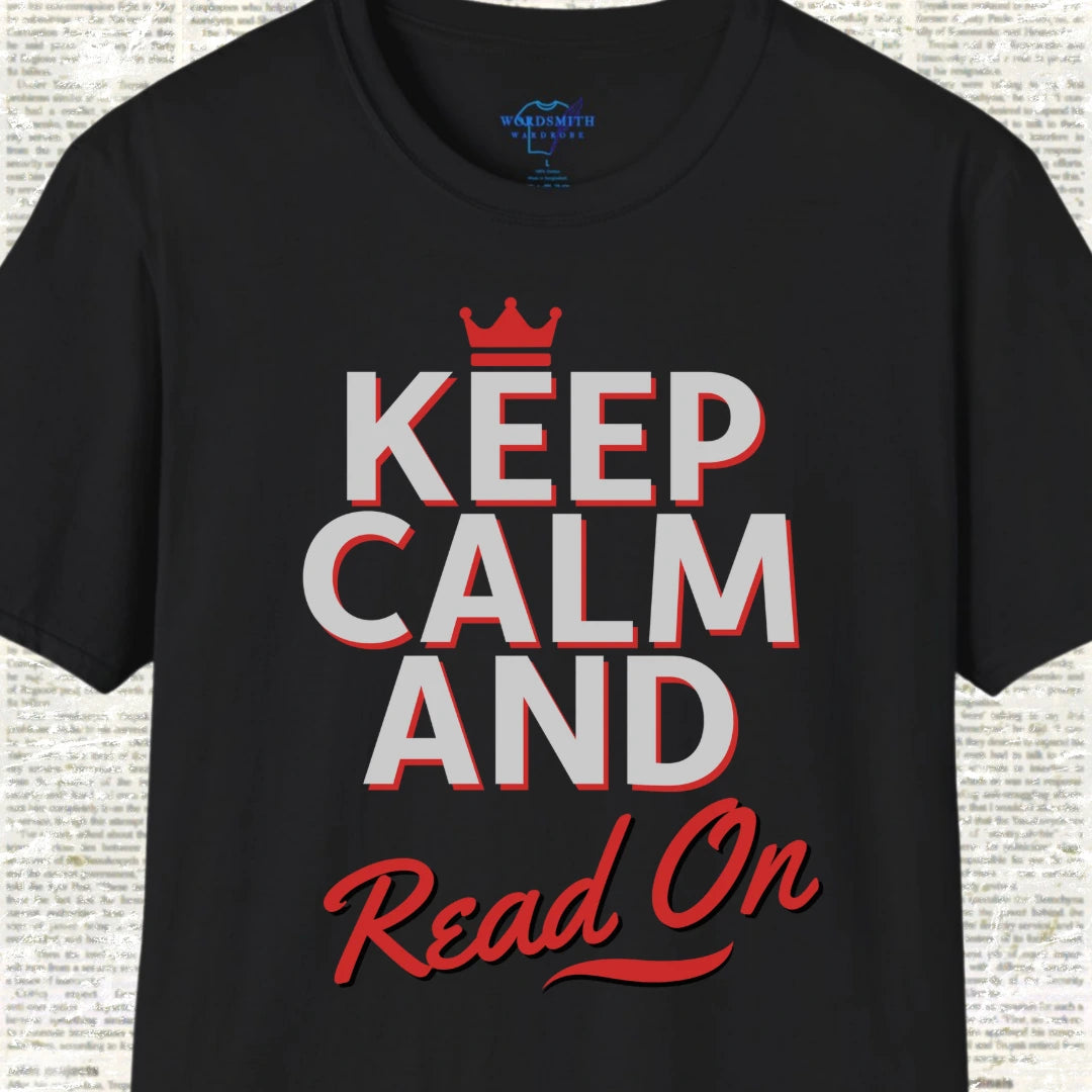 Keep Calm and Read On Shirt - Black