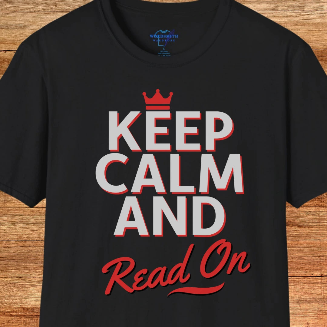 Keep Calm and Read On Shirt - Black