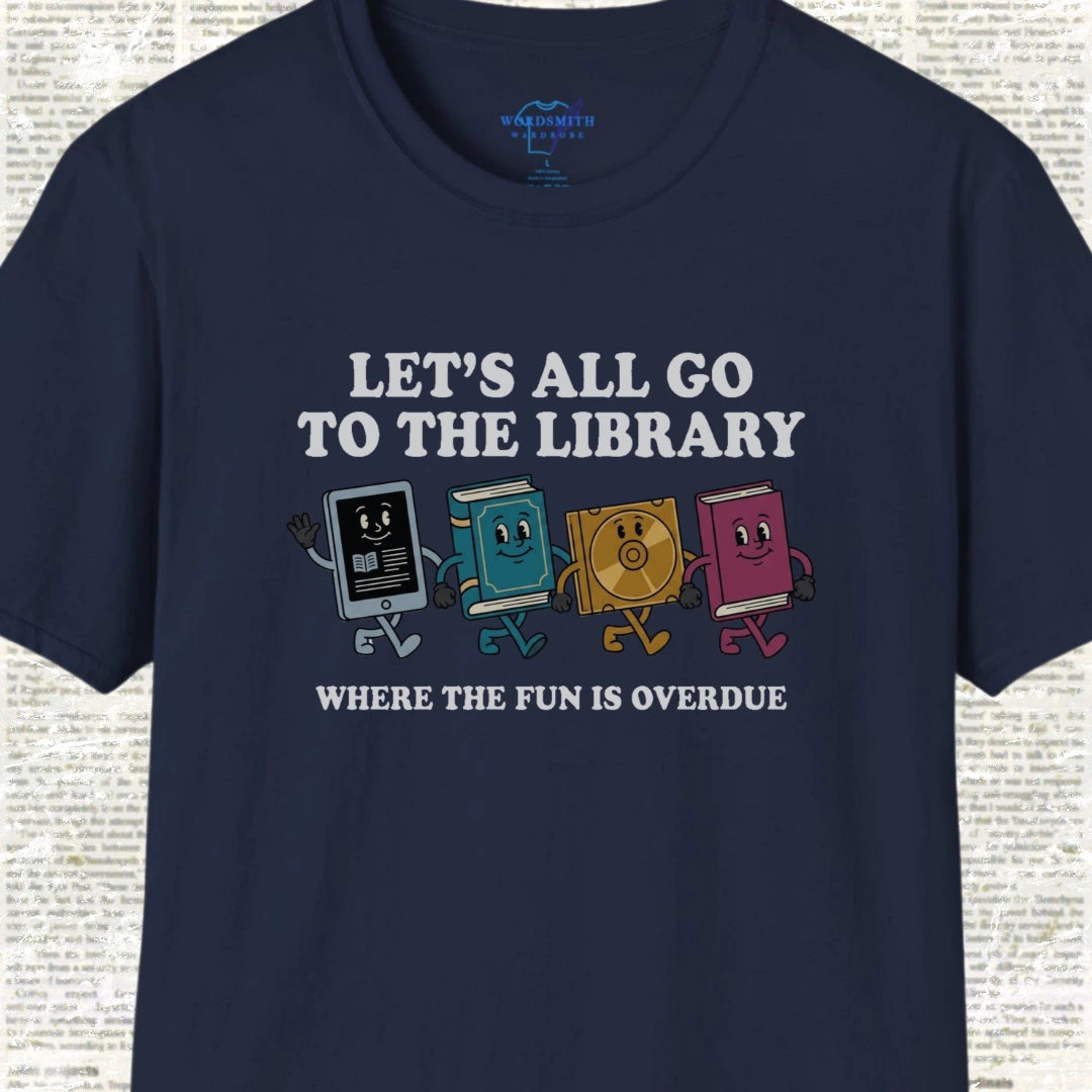 Let’s All Go to the Library T-Shirt - Navy