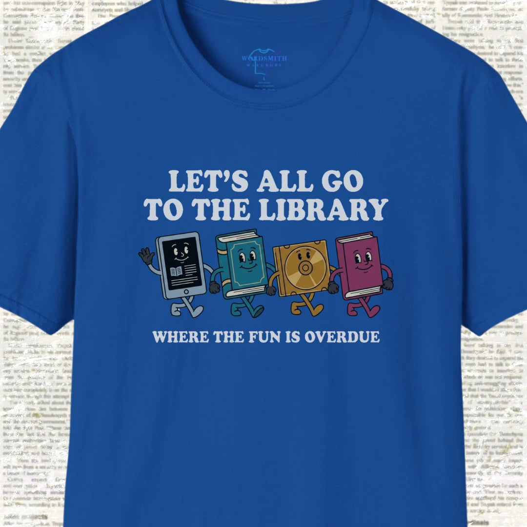Let’s All Go to the Library T-Shirt - Royal