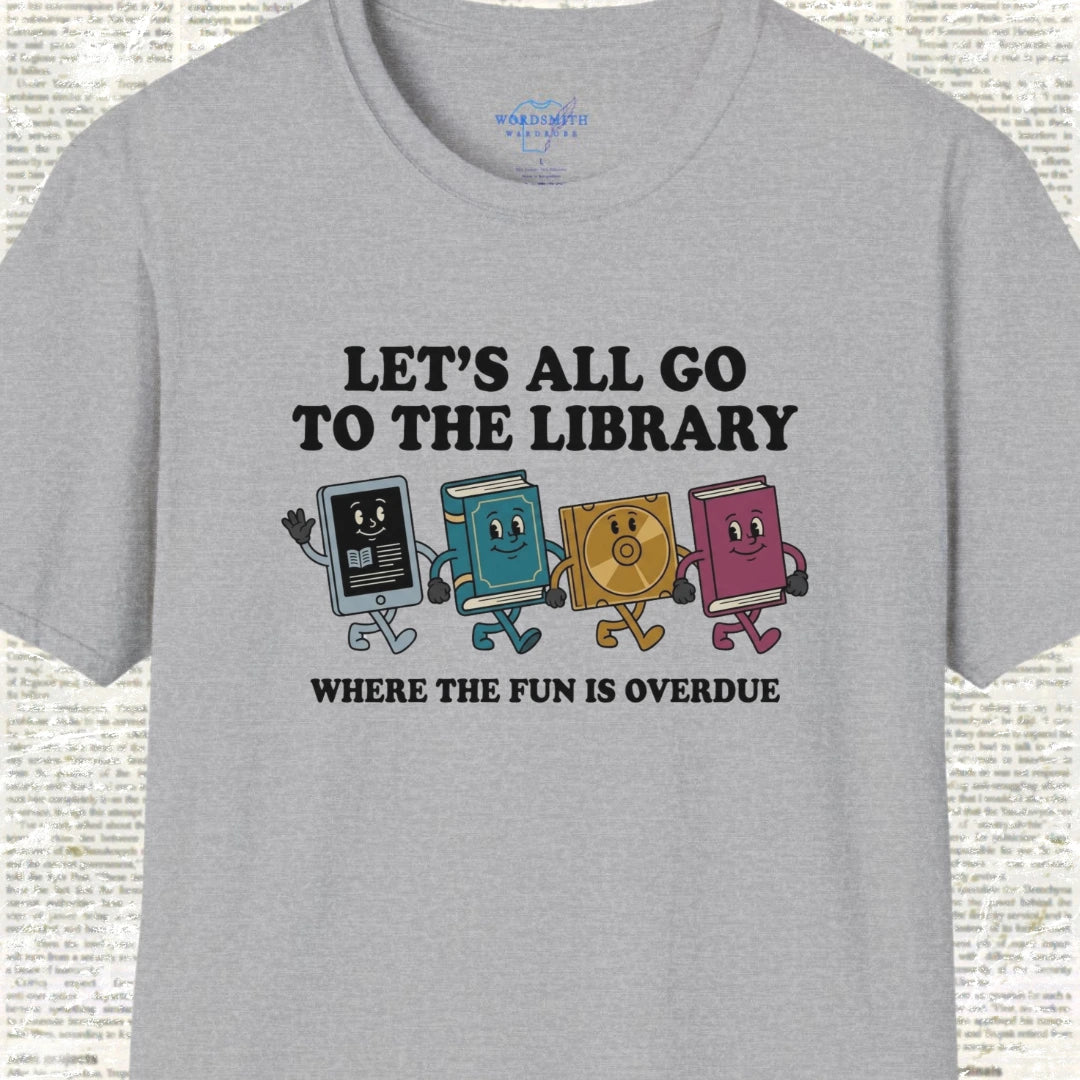 Let’s All Go to the Library T-Shirt - Sport Grey