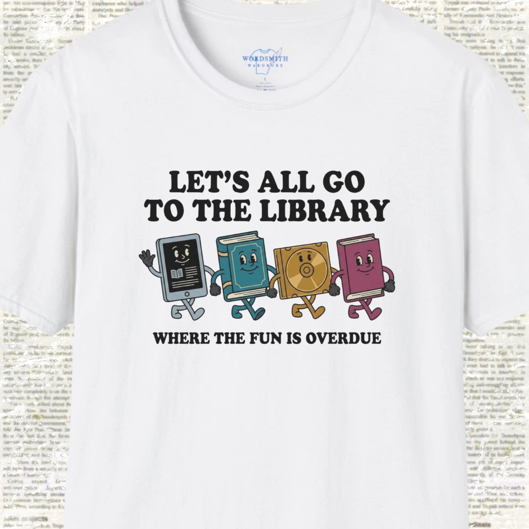 Let’s All Go to the Library T-Shirt - White