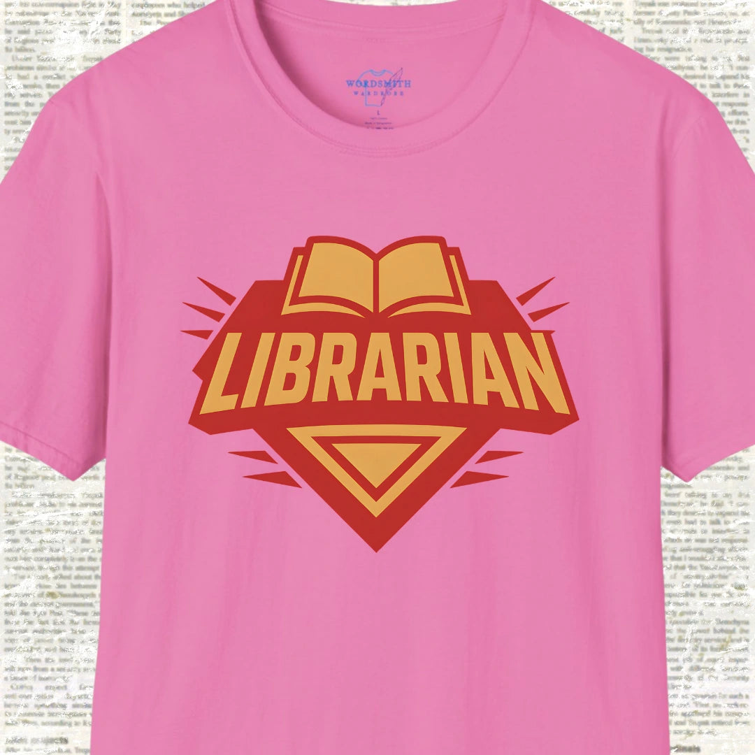 Librarian Superhero Shirt - Azalea