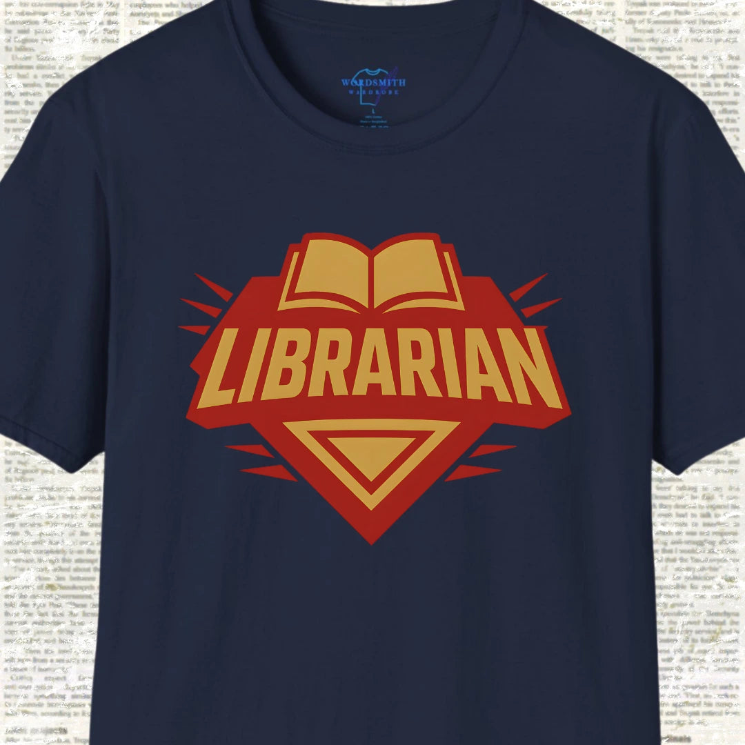 Librarian Superhero Shirt - Navy