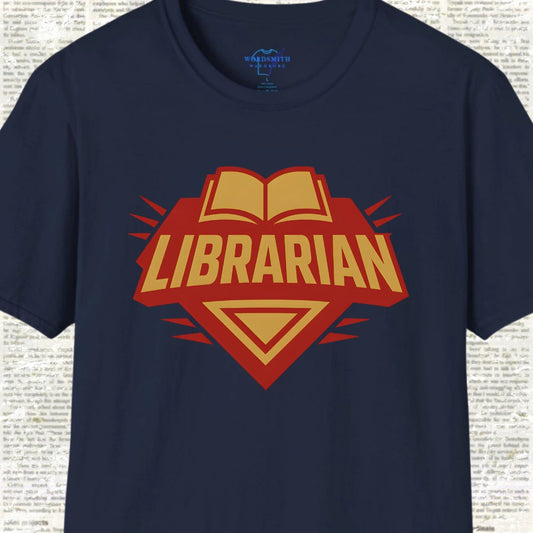 Librarian Superhero Shirt - Navy
