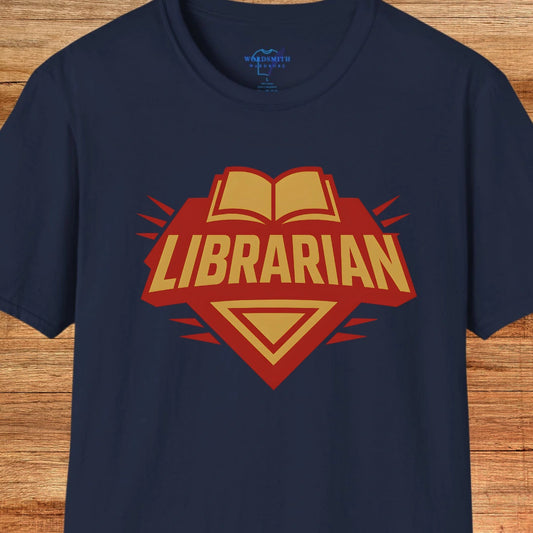 Librarian Superhero Shirt - Navy