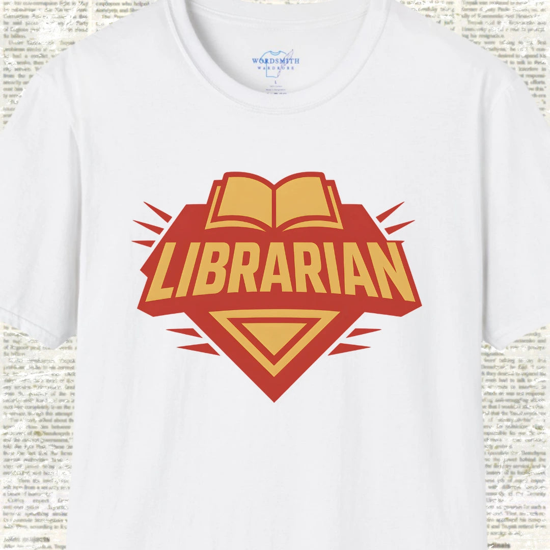 Librarian Superhero Shirt - White