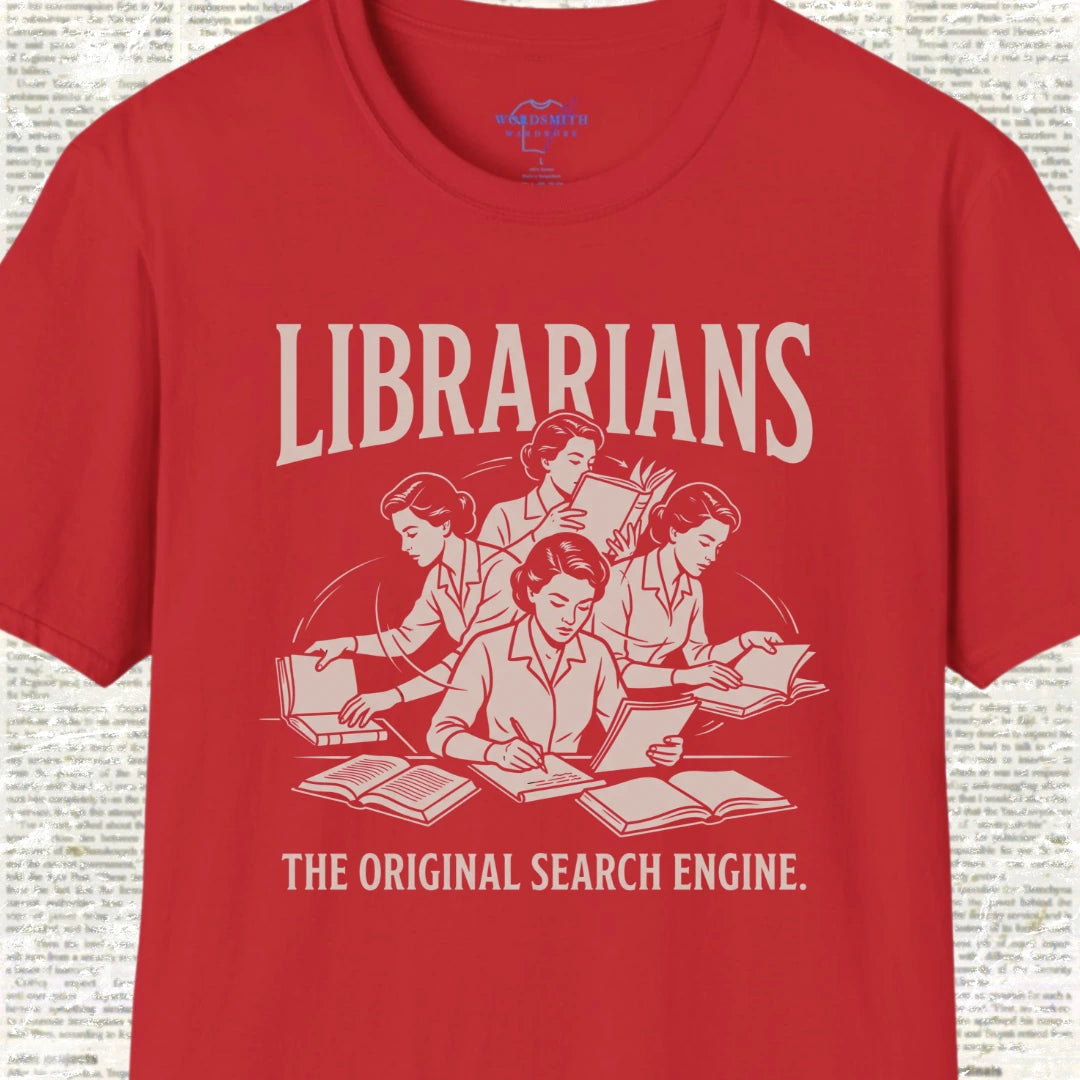 Librarians The Original Search Engine T-Shirt - Red